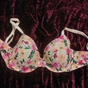 VS PINK FLORAL BRA 36DD